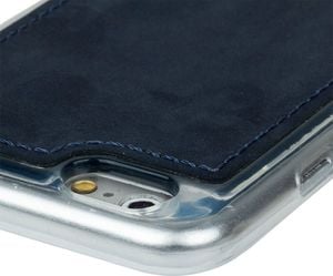 Surazo Etui na tył telefonu Surazo skóra naturalna Back case - Nubuk Granatowy 4