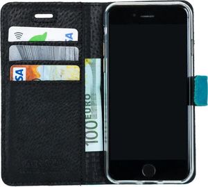 Surazo Etui na telefon Surazo ze skóry naturalnej Wallet case - Nubuk Turkus 2