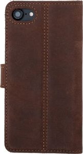 Surazo Etui na telefon Surazo ze skóry naturalnej Wallet case - Nubuk Orzechowy i Granatowy 3