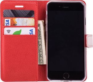 Surazo Etui na telefon Surazo ze skóry naturalnej Wallet case - Granatowy i Pastel Porcelanowy - Kotwica czerwona 2