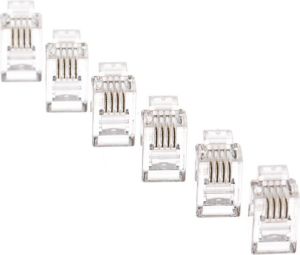 NetRack wtyk telefoniczny RJ9/RJ10 4p4c (100 sztuk) 2