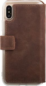 Surazo Etui na telefon Surazo ze skóry naturalnej Slim cover CC - Nubuk Orzechowy 3