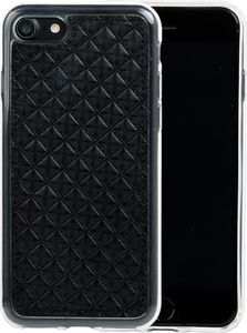 Surazo Etui na tył telefonu Surazo skóra naturalna Back case - Pikowane romby - Czarny matowy 2