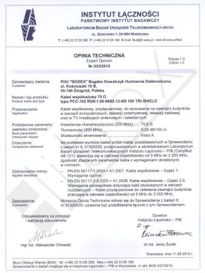 Przewód Libox Koncentryczny, HD/1m (PCC102) 2