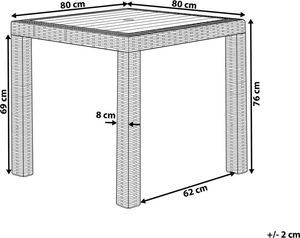Beliani Stół ogrodowy szary Fossano 6