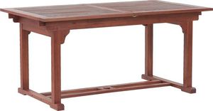 Beliani Stół ogrodowy rozkładany akacjowy 160/220 x 90 cm ciemne drewno TOSCANA 4