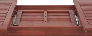 Beliani Stół ogrodowy rozkładany akacjowy 160/220 x 90 cm ciemne drewno TOSCANA 7