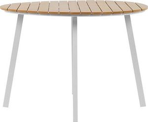 Beliani Stół ogrodowy 105 cm brązowy CAVOLI 2