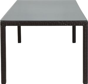 Beliani Stół ogrodowy rattanowy 220 x 100 cm brązowy ITALY 3