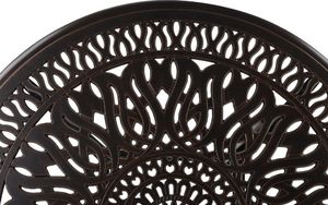 Beliani Stół ogrodowy okrągły 90 cm brązowy ANCONA 4