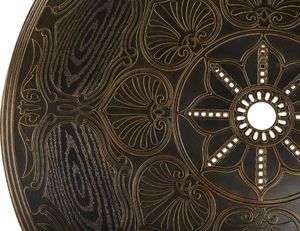 Beliani Stół ogrodowy okrągły 100 cm brązowy Sapri 4