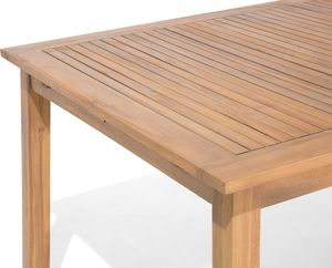 Beliani Stół ogrodowy rozkładany akacjowy 180/240x100cm jasne drewno CESANA (77311) 6