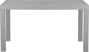 Beliani Stół ogrodowy 140 x 80 cm jasnoszary FOSSANO 2