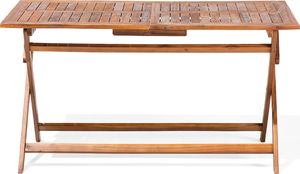 Beliani Stół ogrodowy drewniany 140x75cm CENTO (77022) 4