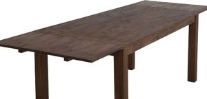 Beliani Stół do jadalni rozkładany dębowy 150/240 x 85 cm ciemne drewno MAXIMA 6