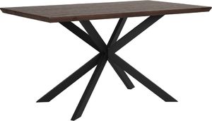 Beliani Stół do jadalni 140 x 80 cm ciemne drewno SPECTRA 1