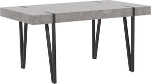 Beliani Stół do jadalni 150 x 90 cm efekt betonu z czarnym ADENA 1