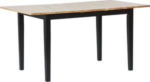 Beliani Stół do jadalni rozkładany 120/150 x 80 cm jasne drewno z czarnym HOUSTON 1