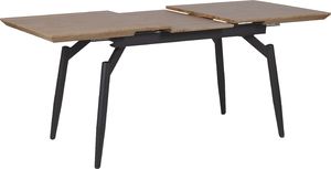 Beliani Stół do jadalni rozkładany 140/180 x 80 cm ciemne drewno z czarnym BARBOSA 3