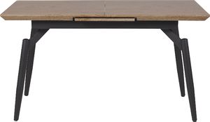 Beliani Stół do jadalni rozkładany 140/180 x 80 cm ciemne drewno z czarnym BARBOSA 5