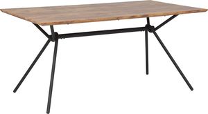 Beliani Stół do jadalni 160 x 90 cm ciemne drewno AMSTERDAM 1