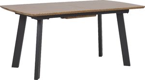 Beliani Stół do jadalni rozkładany 160/200 x 90 cm ciemne drewno z czarnym SALVADOR 3