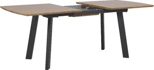 Beliani Stół do jadalni rozkładany 160/200 x 90 cm ciemne drewno z czarnym SALVADOR 4