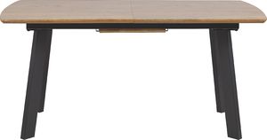 Beliani Stół do jadalni rozkładany 160/200 x 90 cm ciemne drewno z czarnym SALVADOR 5