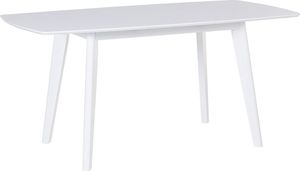 Beliani Stół do jadalni rozkładany 120/160 x 80 cm biały SANFORD 1