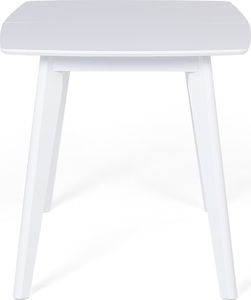 Beliani Stół do jadalni rozkładany 120/160 x 80 cm biały SANFORD 6