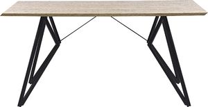 Beliani Stół do jadalni 160 x 90 cm jasne drewno BUSCOT 2