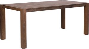 Beliani Stół do jadalni dębowy 180 x 85 cm ciemne drewno NATURA 1