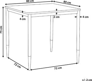 Beliani Stół do jadalni 80 x 80 cm czarny SHALFORD 4