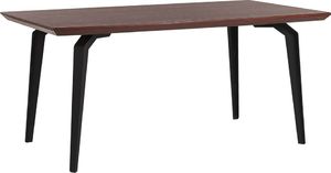 Beliani Stół do jadalni 160 x 90 cm ciemne drewno z czarnym AMARES 1