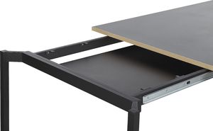 Beliani Stół do jadalni rozkładany 140/190 x 90 cm czarny AVIS 5