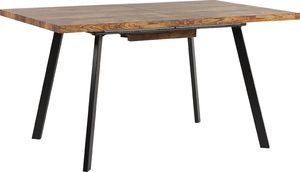 Beliani Stół do jadalni rozkładany 140/180 x 90 cm jasne drewno z czarnym HARLOW 3
