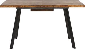 Beliani Stół do jadalni rozkładany 140/180 x 90 cm jasne drewno z czarnym HARLOW 4