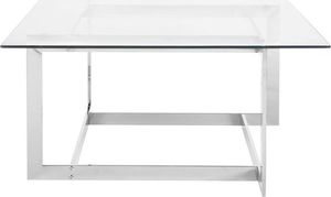 Beliani Stolik kawowy szklany srebrny CRYSTAL 2