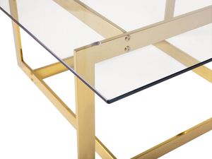 Beliani Stolik kawowy szklany złoty CRYSTAL 3