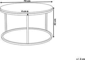 Beliani Stolik kawowy efekt marmuru biało-miedziany CORAL 5