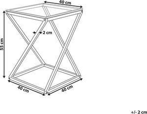 Beliani Stolik pomocniczy szklany złoty BEVERLY 5