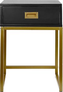 Beliani Stolik pomocniczy czarny LARGO 2