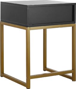 Beliani Stolik pomocniczy czarny LARGO 3