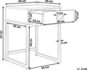 Beliani Stolik pomocniczy czarny LARGO 6