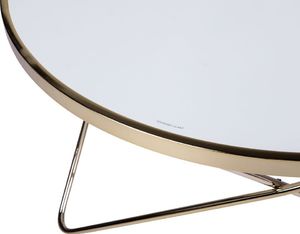 Beliani Stolik kawowy biało-złoty MERIDIAN II 2