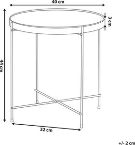 Beliani Stolik pomocniczy srebrny LUCEA 4