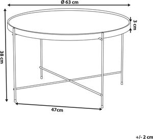 Beliani Stolik kawowy srebrny LUCEA 4