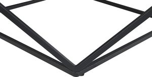 Beliani Stolik pomocniczy efekt marumu biało-czarny MALIBU 4