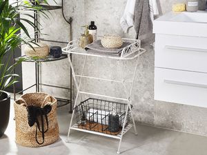 Beliani Stolik pomocniczy metalowy biały ANCUD 2