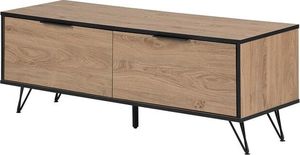 Beliani Szafka RTV ciemne drewno HALSTON 3